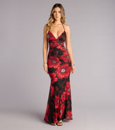 Mael Floral Rhinestone Mermaid Formal Dress