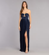 Gaia Strapless A-Line Slit Formal Dress