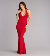 Cleo Glitter Knit Mermaid Formal Dress