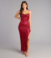 Virginia Rhinestone Fishnet Column Formal Dress