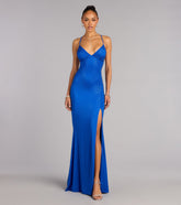 Liliana Rhinestone Lace-Up Formal Dress