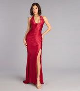 Regina Satin Halter Corset Mermaid Formal Dress