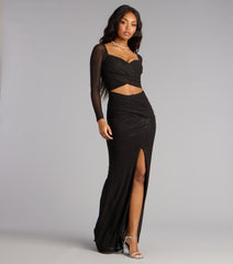 Michelle Glitter Cutout Mermaid Formal Dress