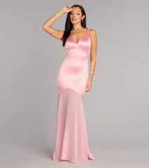 Sandy Satin Tie-Back Chiffon Formal Dress