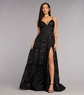 Quinn Soutache A-Line Slit Formal Dress