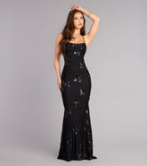 Mae Sequin Knit Strappy Formal Dress