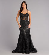 Pam Glitter Strappy Mermaid Ball Gown