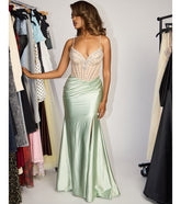 Devon Rhinestone Corset Formal Dress