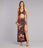 Unforgettable In Floral Cutout Maxi Dress