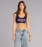 Ultra Game NFL New England Patriots Crop Tank Top