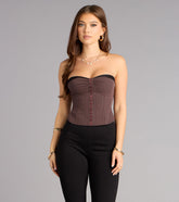 Buttoned Up After Hours Pinstripe Top
