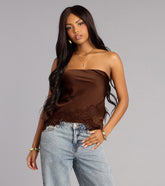 Silky Shine Satin Tube Top