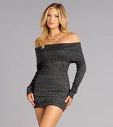 Soft Stunner Off-The-Shoulder Mini Dress