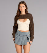 Shimmer Soft Fuzzy Sweater Topper