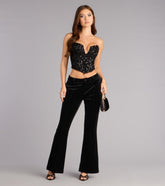 Velvet Vision Pintuck Flare Pants