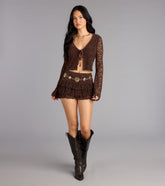 Sultry Sweet Ruffle Lace Shorts