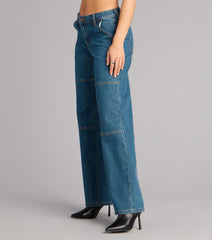 Sleek Look Mid-Rise Straight-Leg Jeans