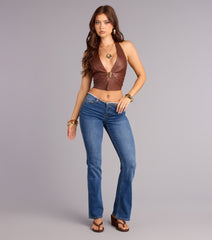 Undone Edge Low Rise Bootcut Jeans