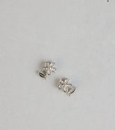Sweet Bloom Cubic Zirconia Flower Stud Earrings
