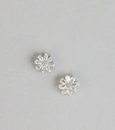 Glam Blossom Floral Stud Earrings