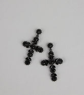 Dark Glam Statement Cross Earrings
