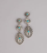 Desert After Dark Concho Statement Earrings