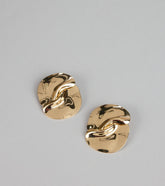 Sculpted Swirl Statement Earrings