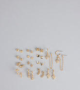 Charm Rotation Rhinestone Earrings Set