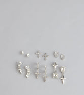 Switch Up Your Vibe Rhinestone Earrings Set