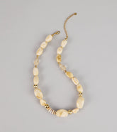 Golden Drift Beaded Statement Necklace