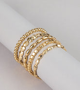 Stack The Shine Beaded Stretch Bracelet Set
