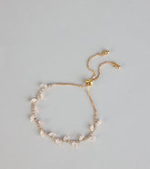 Delicate Bloom Rhinestone Leaf Bracelet