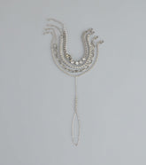 Shine On Repeat Rhinestone Hand Chain Bracelet Set