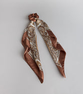 Twist of Paisley Satin Scarf Scrunchie