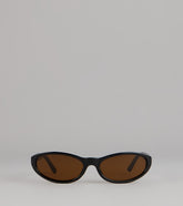 Minimalist Sleek Oval Sunglasses