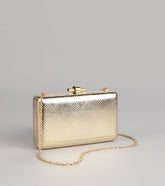 Chic Plus One Metallic Snake Clutch