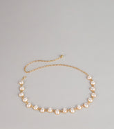 Polished Details Pearl Chain Belt