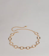 Chic Impact Square Chain Belt