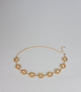 Golden Hour Glam Rhinestone Chain-Link Belt