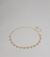 Sweet on You Sparkle Heart Chain Belt