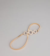Sparkle Stunner Rhinestone Triple O-Ring Stretch Belt