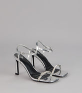 Shine Hour Rhinestone Strap Stiletto Heels