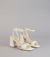 Chic Steps Braided Block Heels