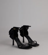 Sweet Finish Satin Bow Heels
