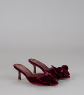 Romance Hour Velvet Bow Mules