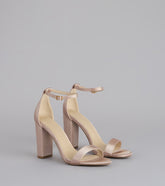 Keep It Chic Satin Block Heels