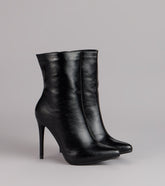 Bold Step Faux Leather Booties