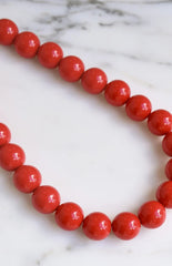 Asher Red Beaded Necklace