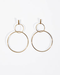 David Double Hoop Drop Earrings