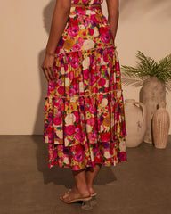 Margot Floral Midi Skirt